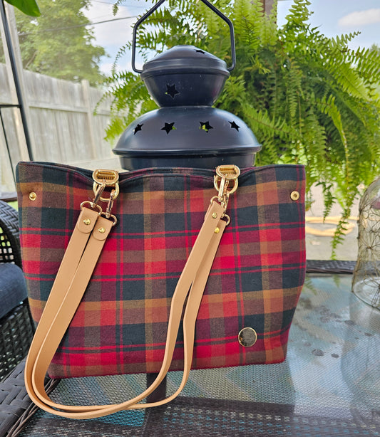 Tote - Canadian Maple Leaf Tartan