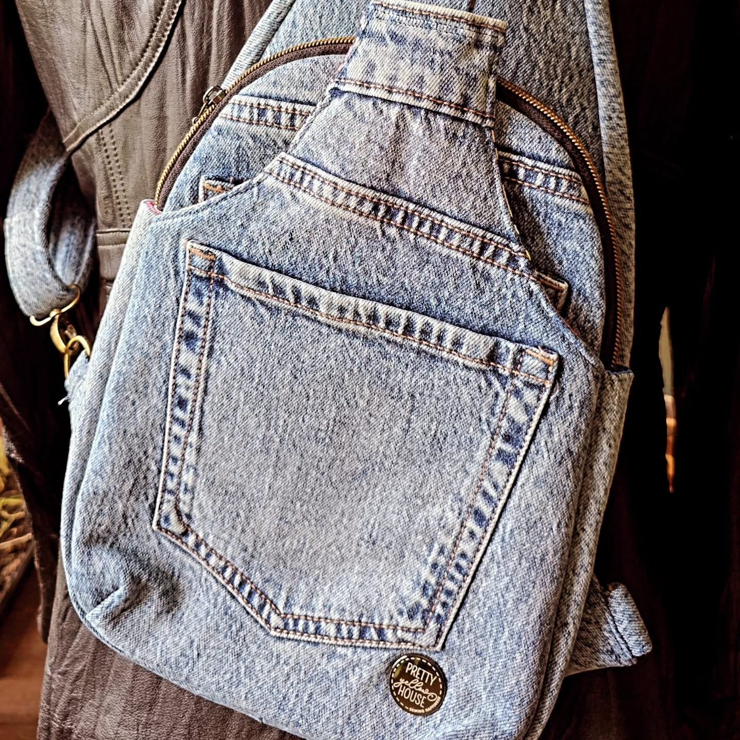 Essential Crossbody Bag - Denim Upcycle