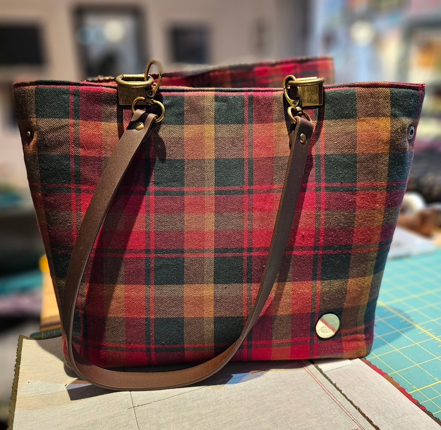 Tote - Canadian Maple Leaf Tartan