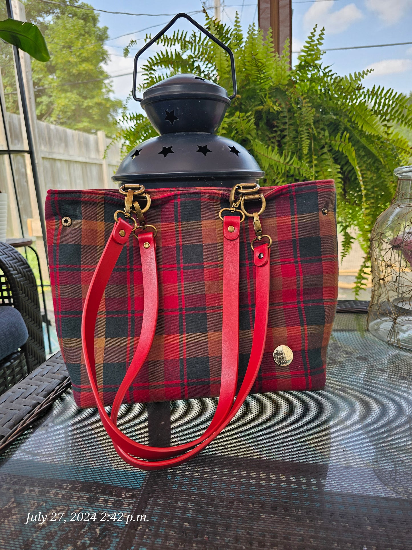 Tote - Canadian Maple Leaf Tartan