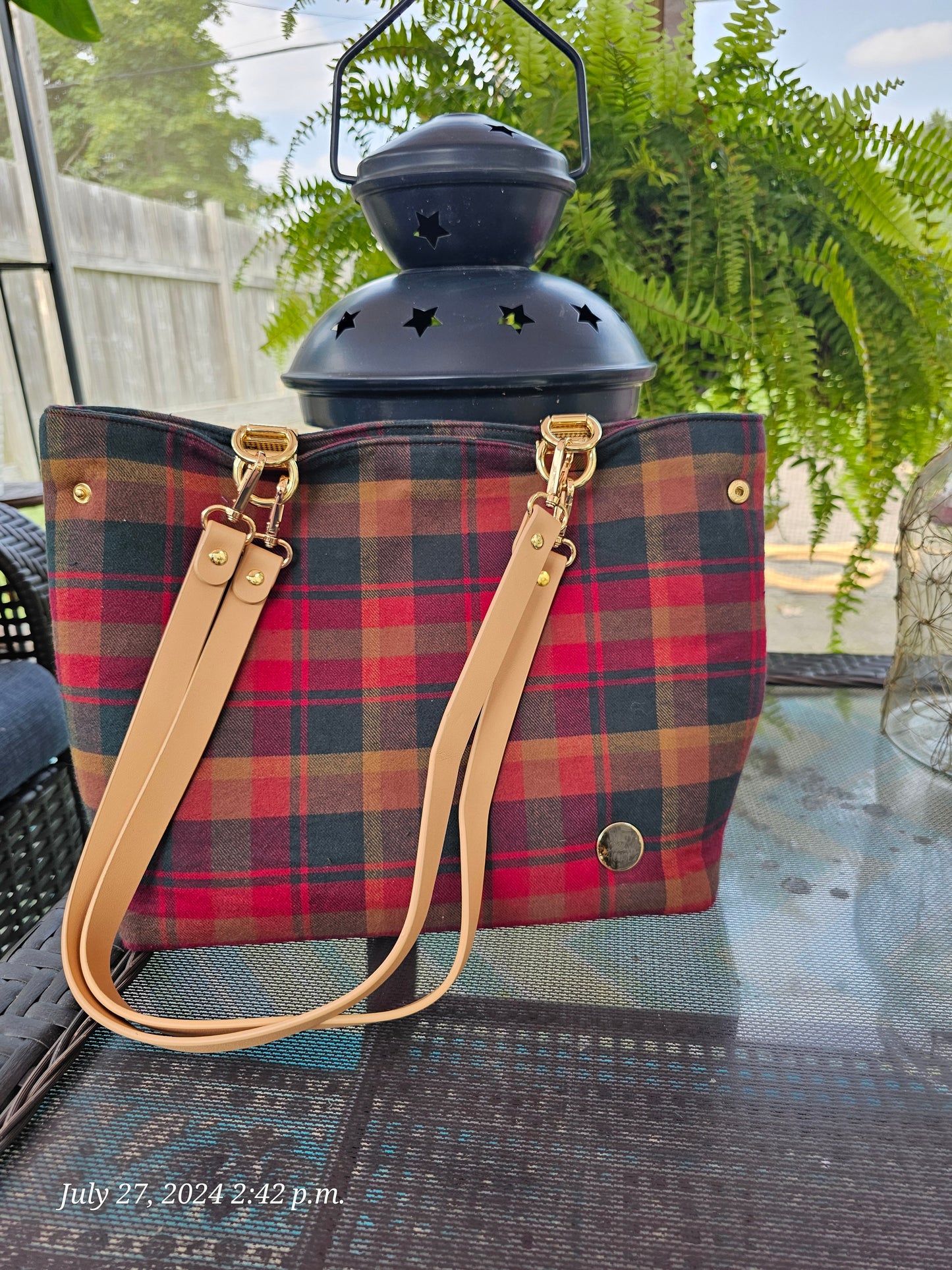 Tote - Canadian Maple Leaf Tartan