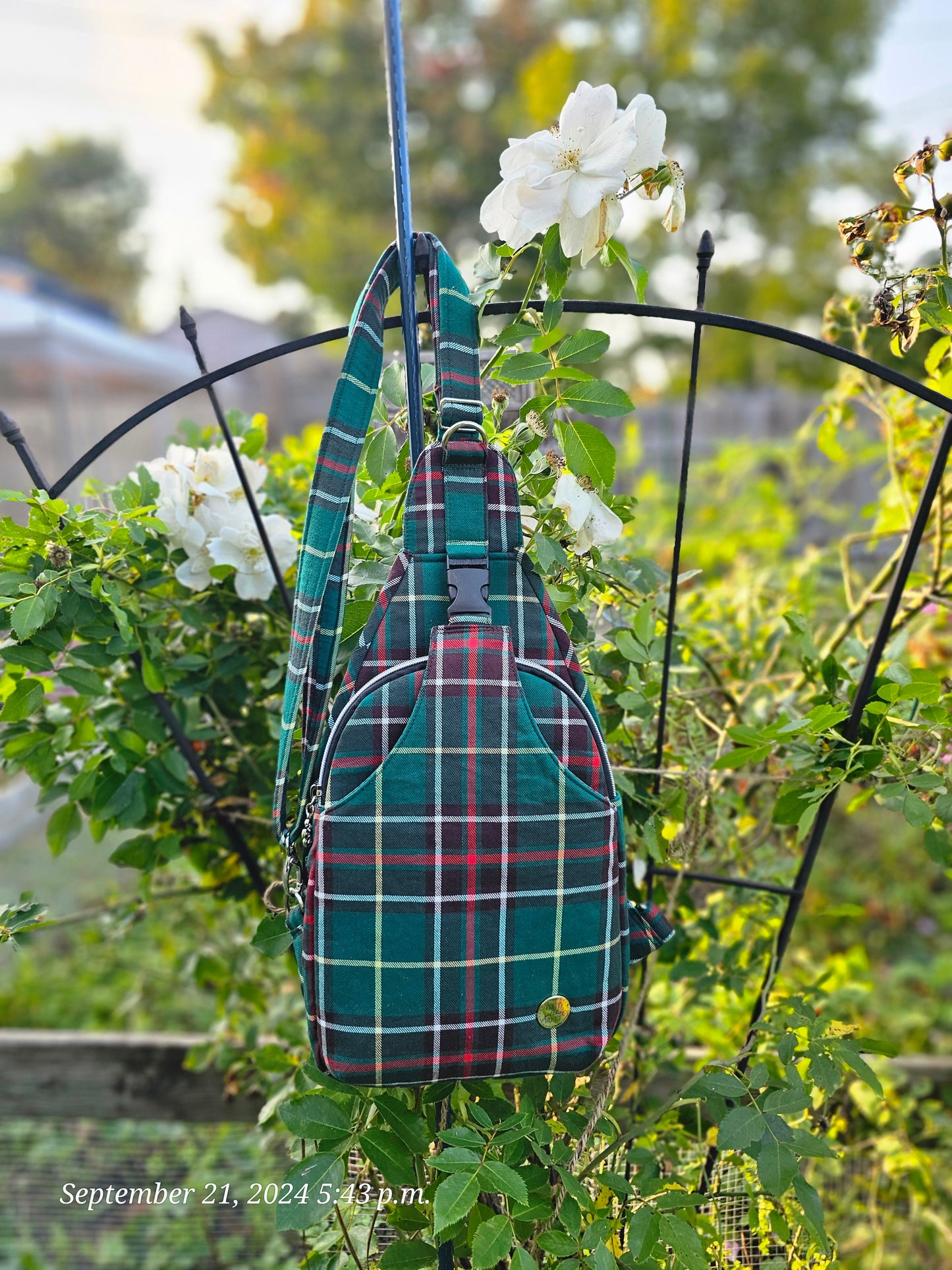 Tartan Cross body Travel bag