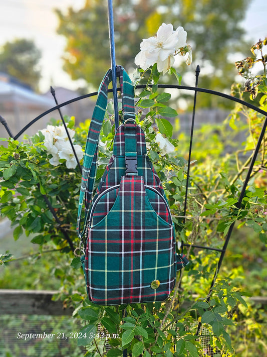 Tartan Cross body Travel bag