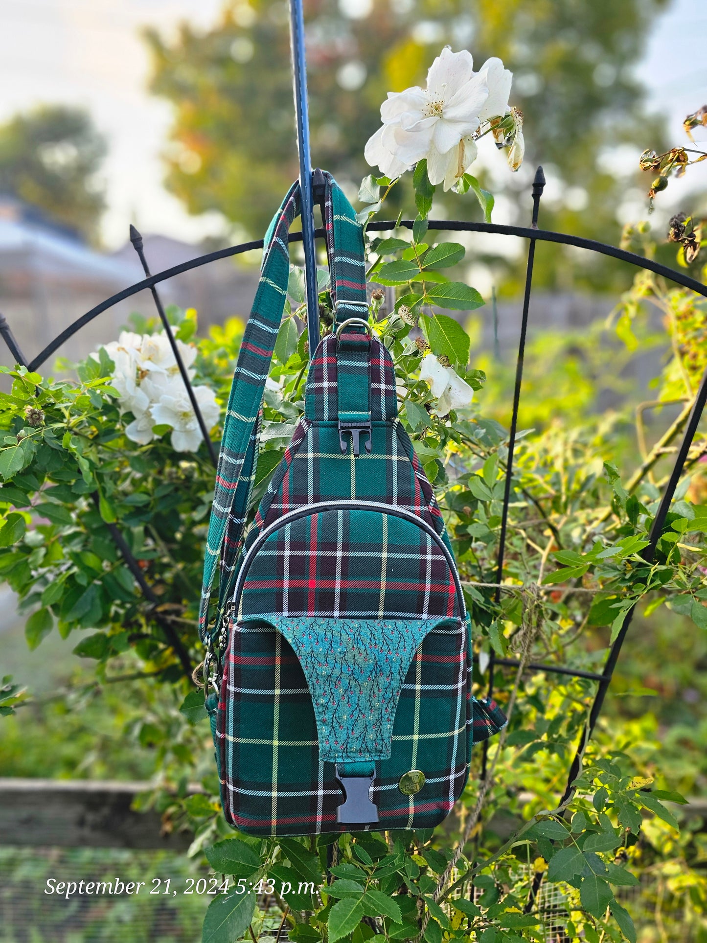 Tartan Cross body Travel bag