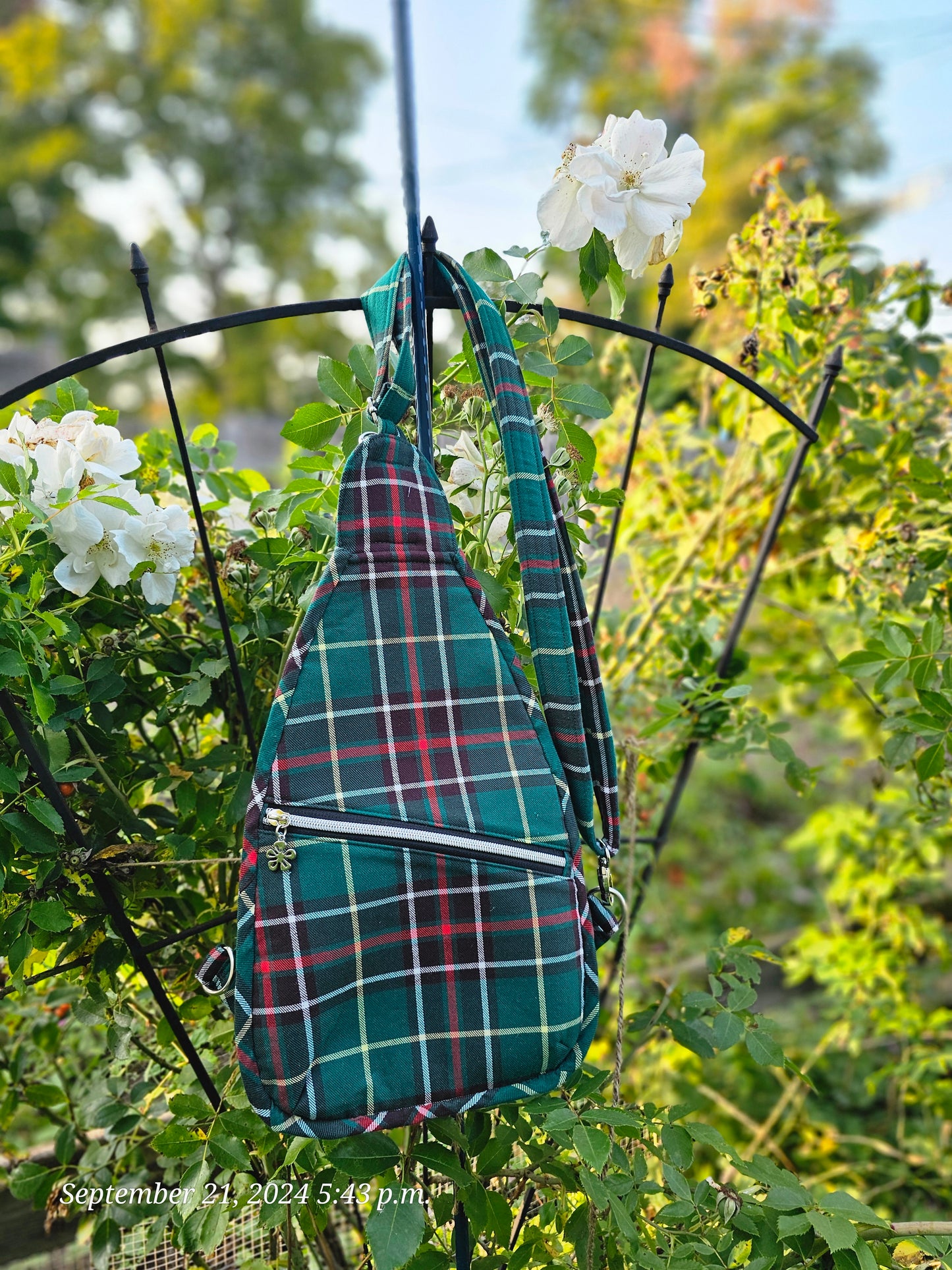 Tartan Cross body Travel bag