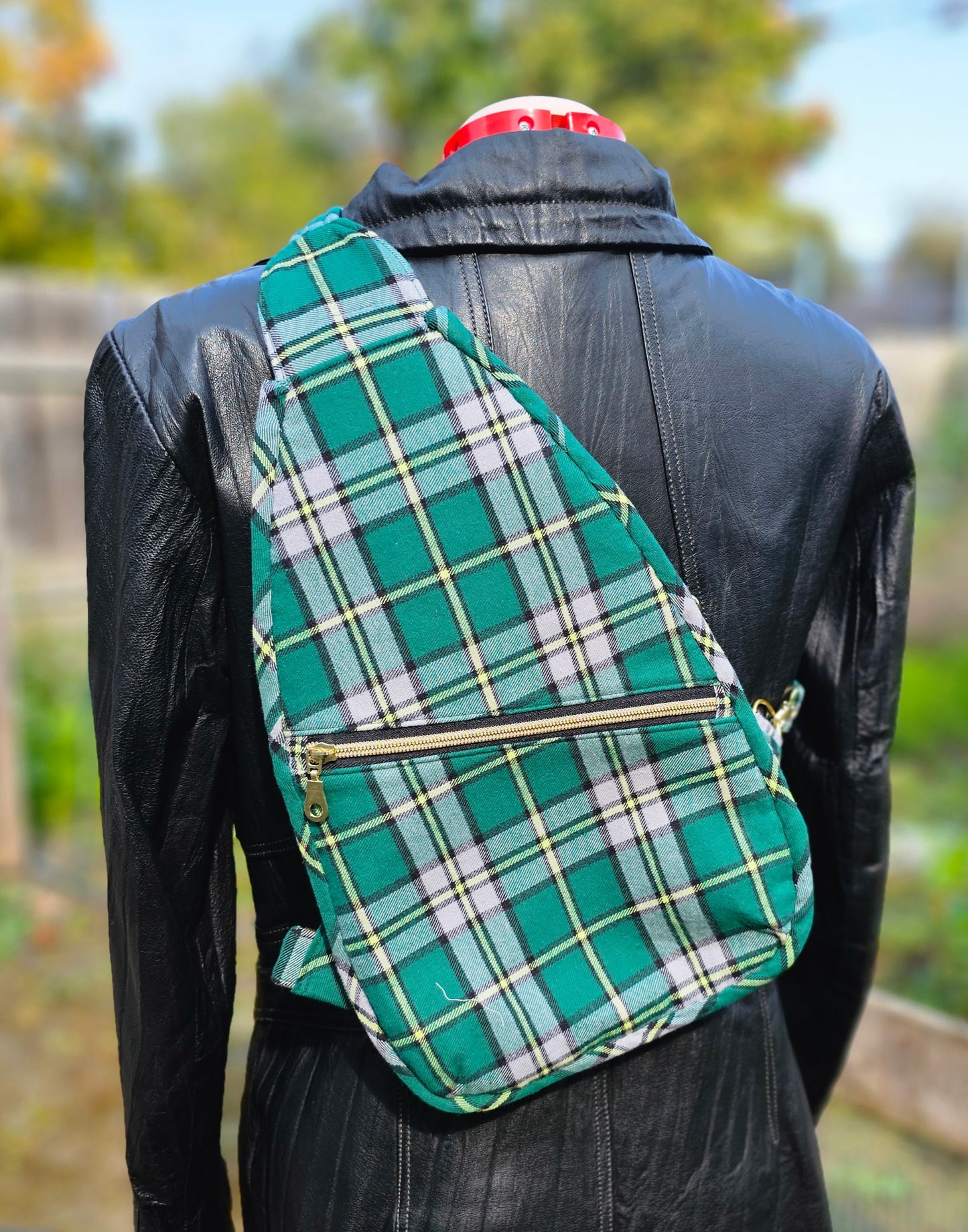 Tartan Cross body Travel bag