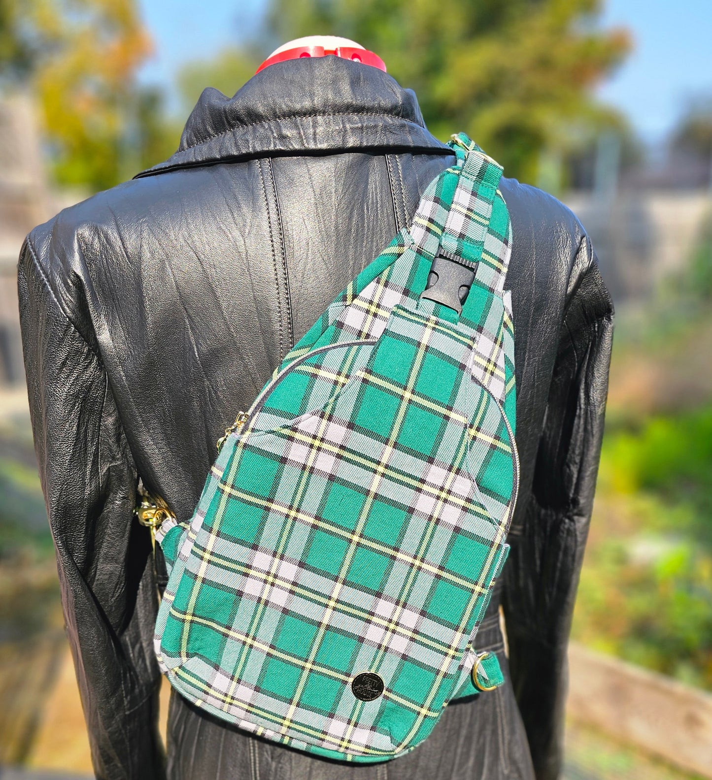 Tartan Cross body Travel bag