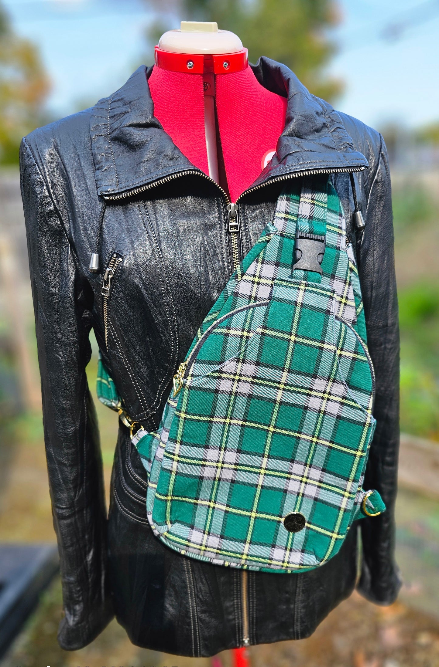 Tartan Cross body Travel bag