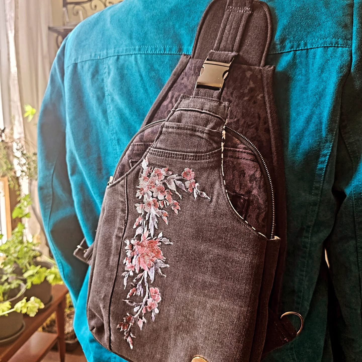 Essential Crossbody Bag - Denim Upcycle