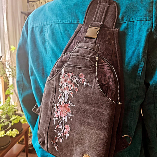 Essential Crossbody Bag - Denim Upcycle