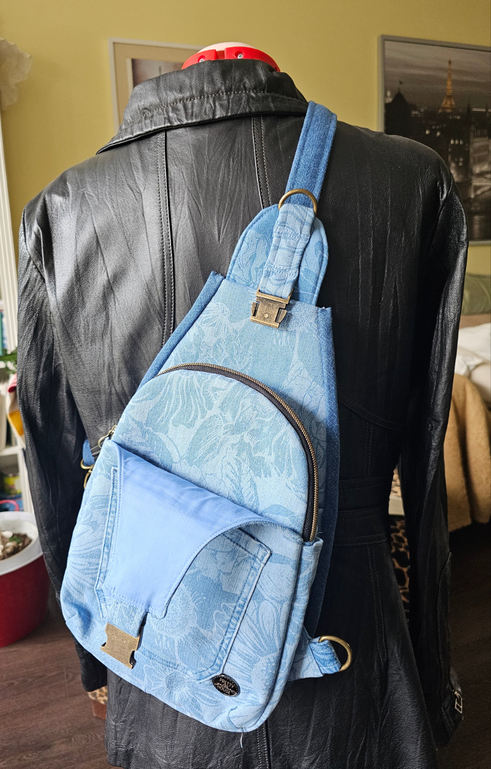Crossbody Essential Bag - Denim Upcycle