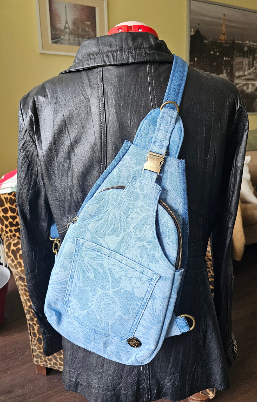Crossbody Essential Bag - Denim Upcycle