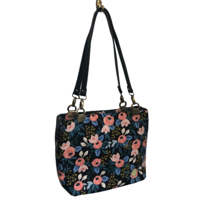 Tote - Rifle Paper Co. ~ Garden Party Rosa Canvas, Black