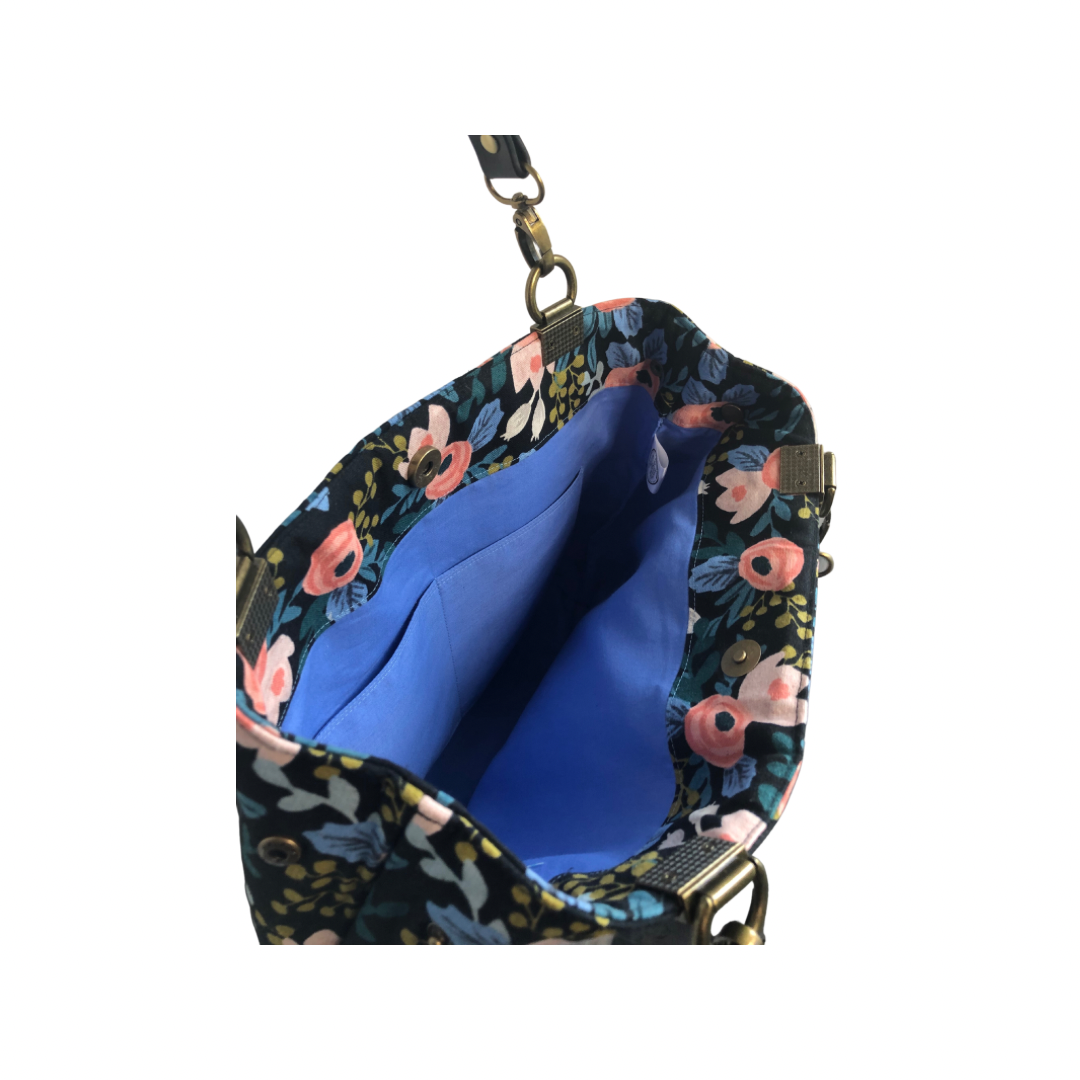 Tote - Rifle Paper Co. ~ Garden Party Rosa Canvas, Black