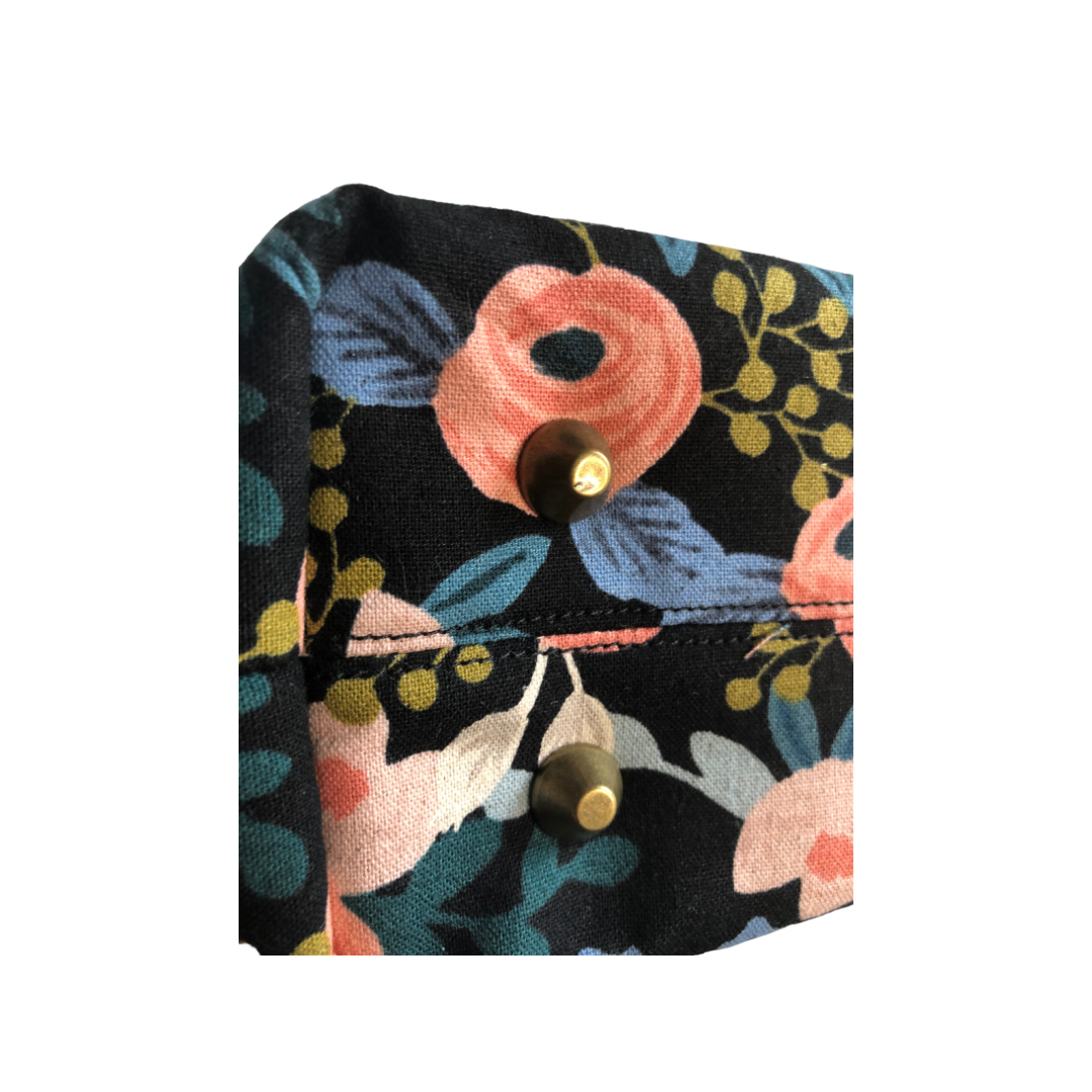 Tote - Rifle Paper Co. ~ Garden Party Rosa Canvas, Black