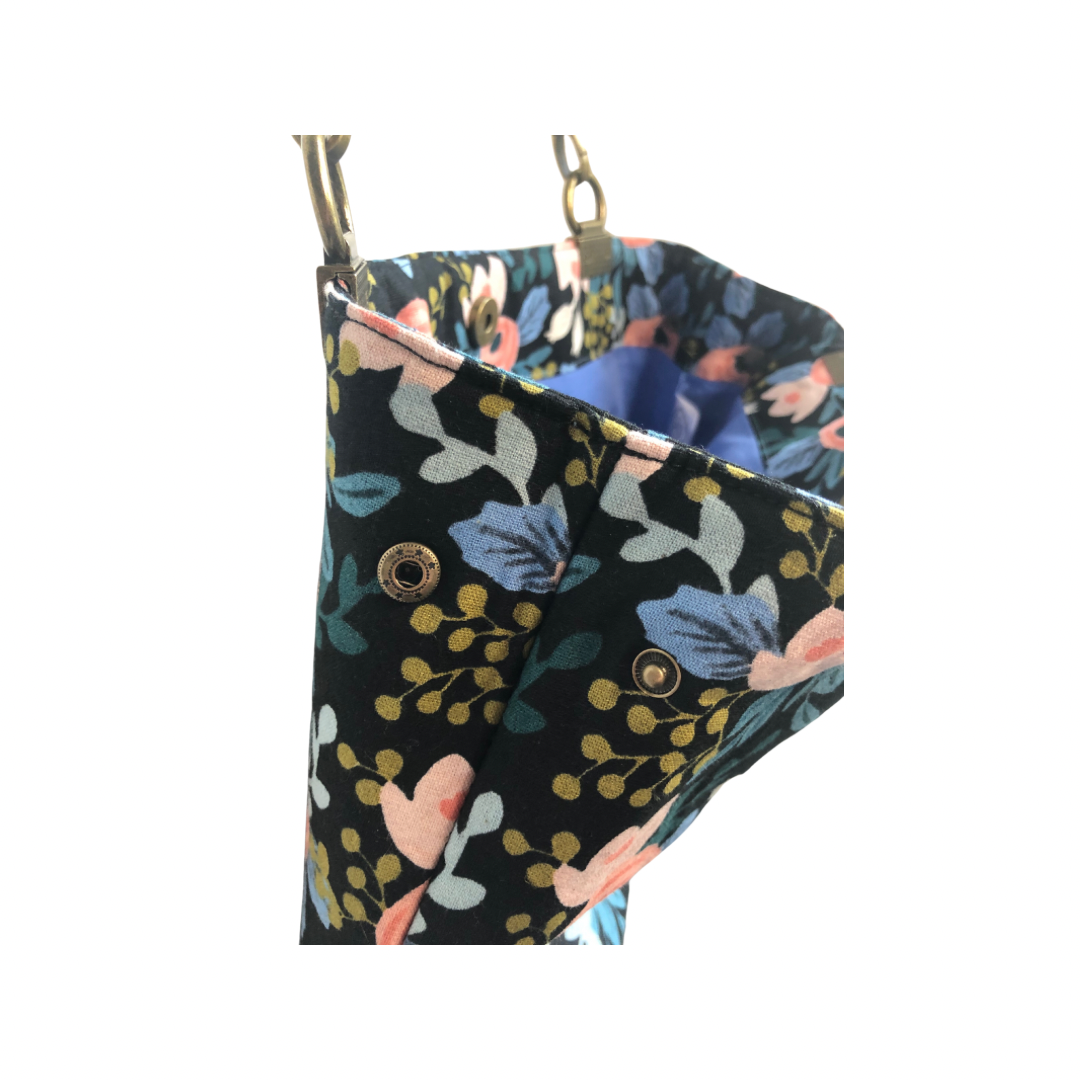 Tote - Rifle Paper Co. ~ Garden Party Rosa Canvas, Black