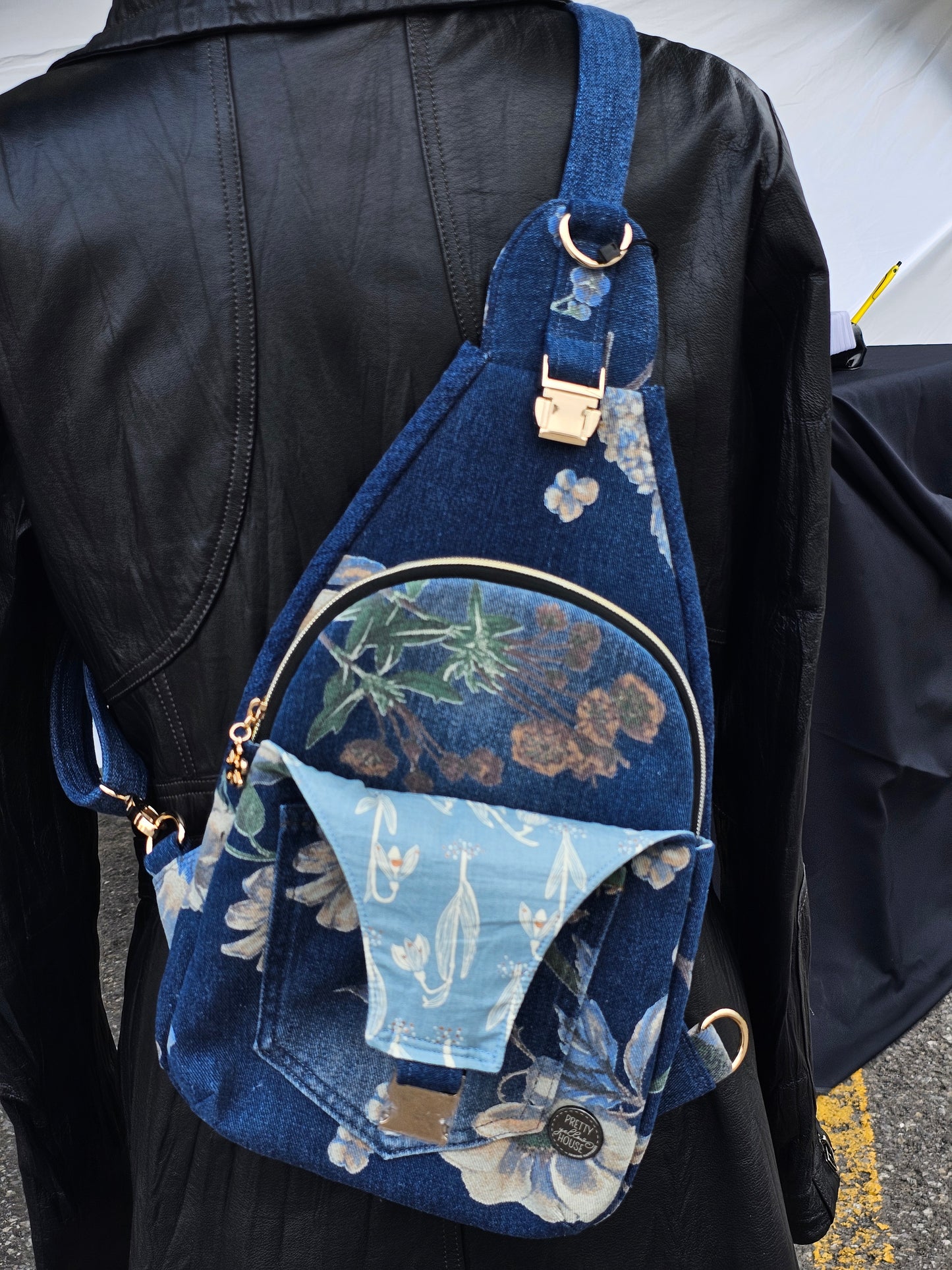 Essential Crossbody Bag - Denim Upcycle