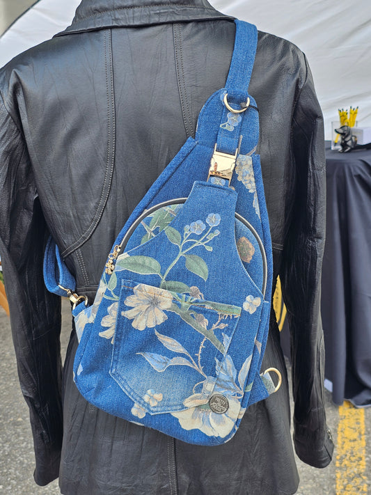 Essential Crossbody Bag - Denim Upcycle