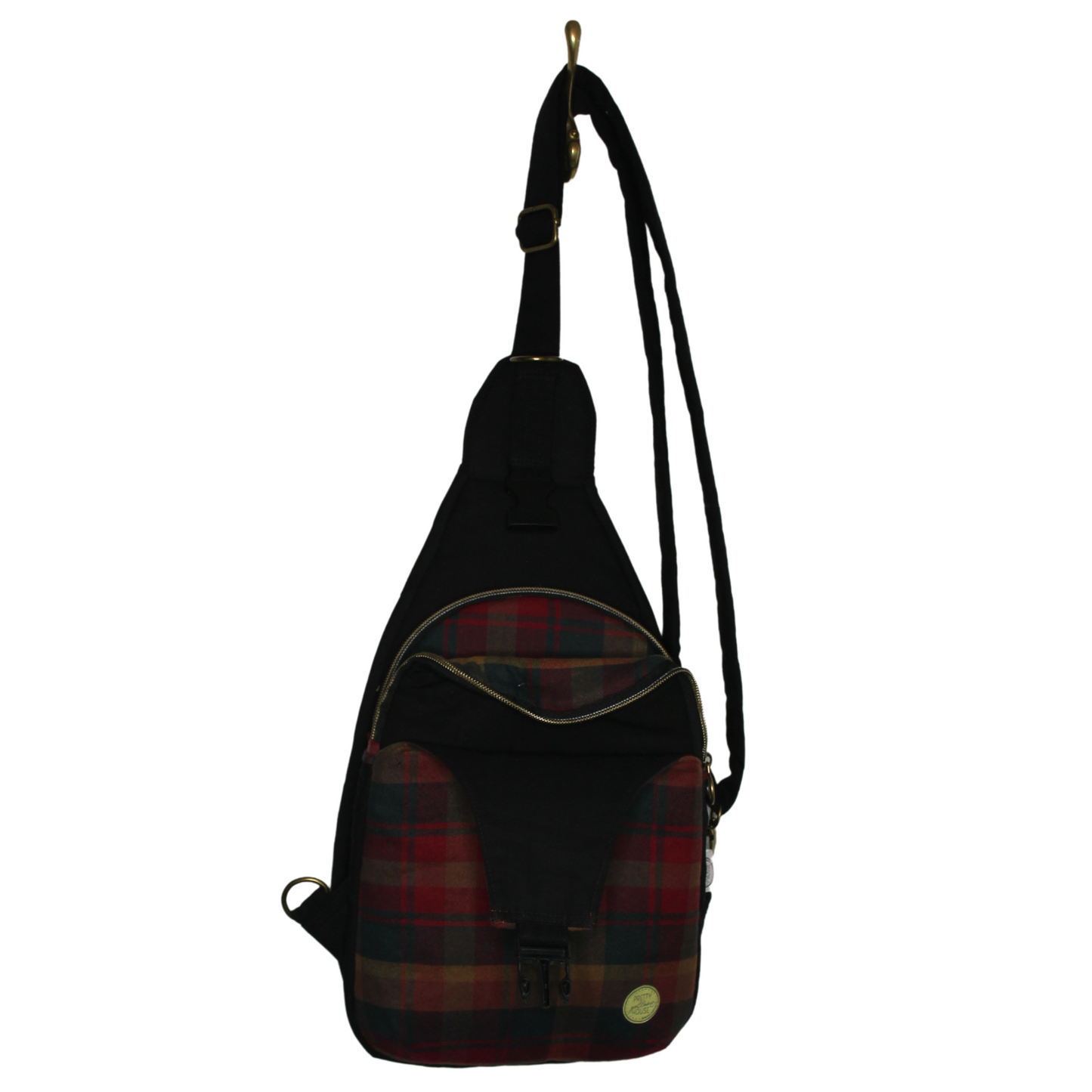 Cross body sling bag - Canadian Maple Leaf Tartan
